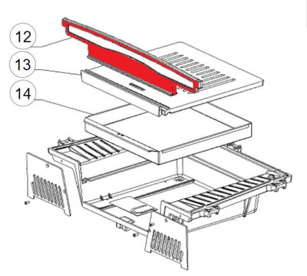 La Nordica Focolare 70 Piano grille verticale A