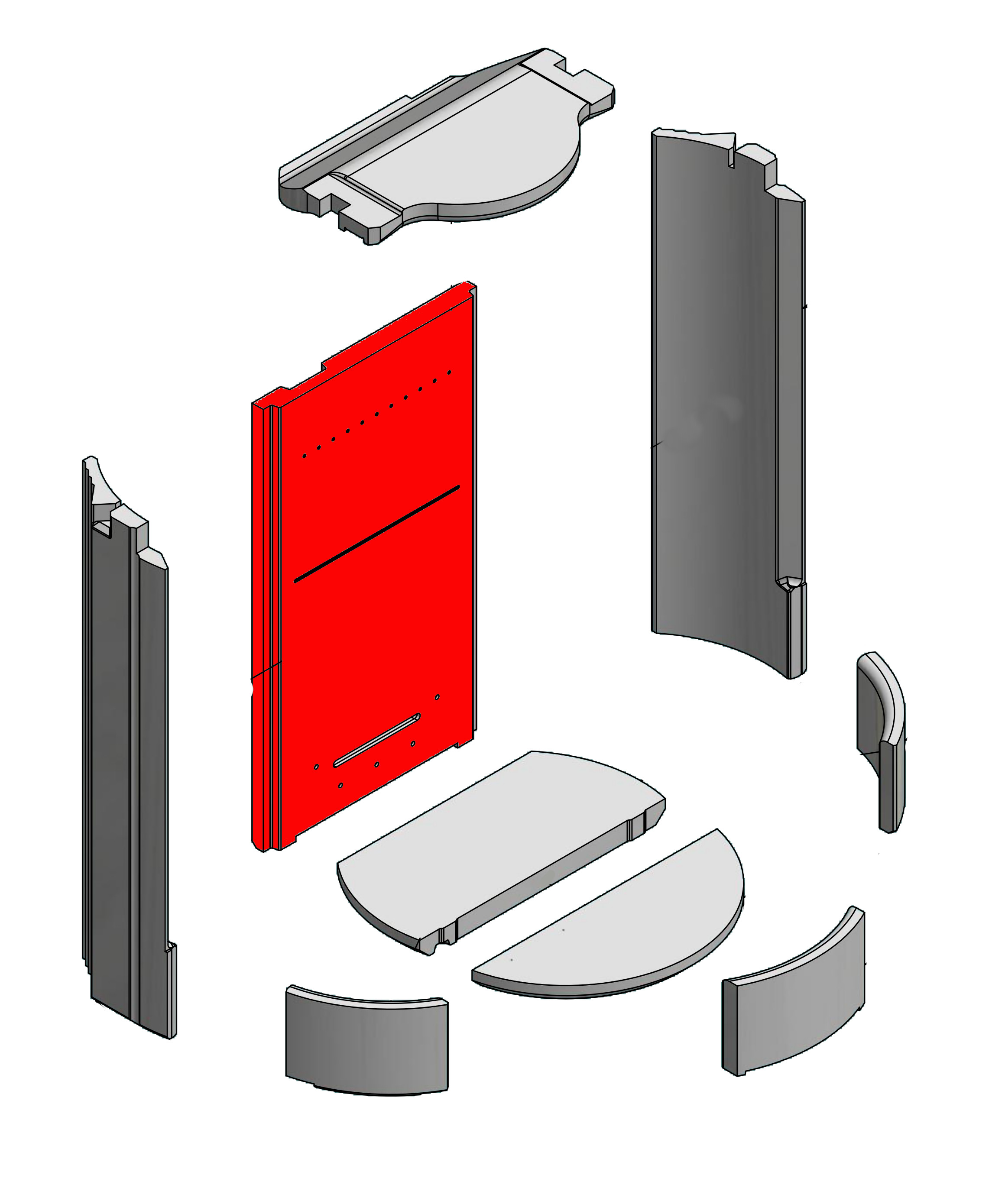 Attika Pilar Clever Air pierre de plaque arrire