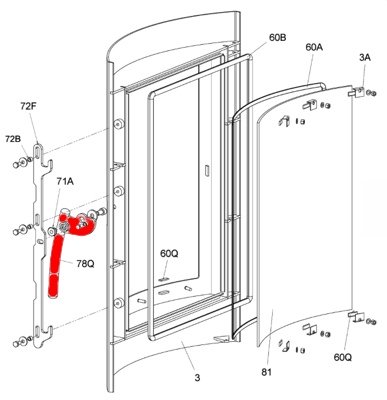 Knigshtte Auriga poigne de porte